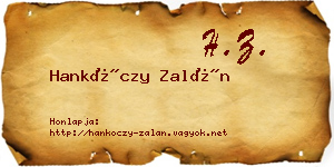 Hankóczy Zalán névjegykártya